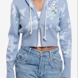NWT Her Universe Disney Moana Pua & Flowers Girls Crop Hoodie